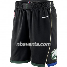 Milwaukee Bucks Hombre Pantalones Negro 2018-19 Nike Swingman